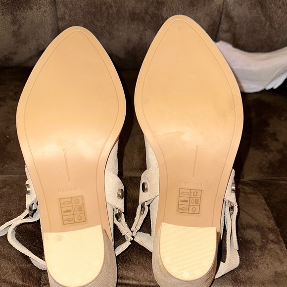 Dolce Vita Tan Suede Mules with Buckle - Picture 6 of 6